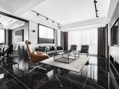 凤凰湖现代风格三居室123平米设计图案例