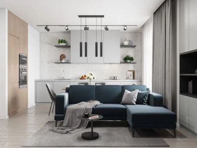 威乐御花园现代简约风格80平装修案例