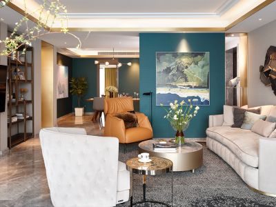 万达御湖现代风格300平米别墅装修案例