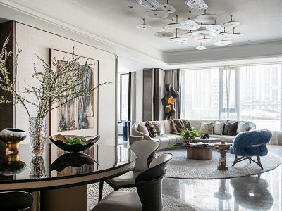 紫晶悦和中心现代风格130平米装修案例