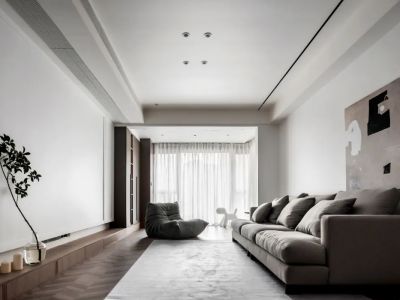 未名湖畔现代简约风格105平装修案例