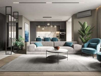 科大广场北欧极简风格116平装修案例