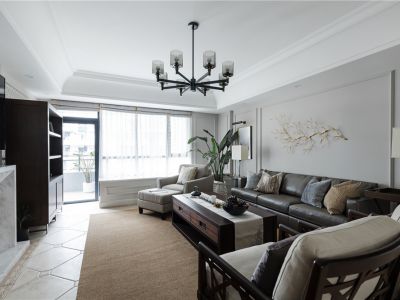 华发四季峰景美式风格140平米四室两厅装修案例