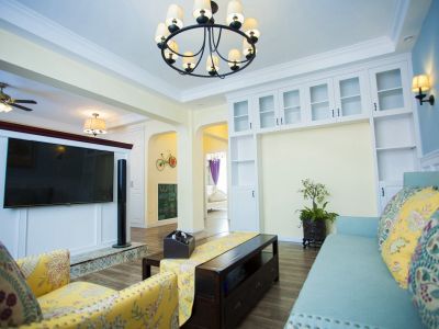 新力城100平混搭风格三居室装修案例