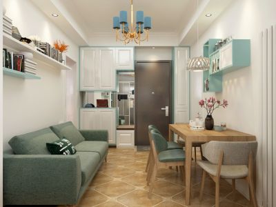 新力铂园108平混搭风格三居室装修案例