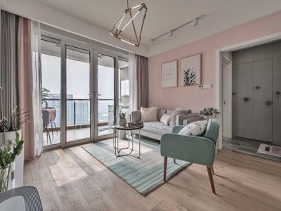 名流海岸山庄北欧风格二居室89平米设计图案例