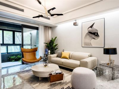 望府113平三居室现代风格装修案例