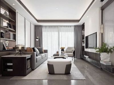 保利西山林语158平四居室现代风格装修案例