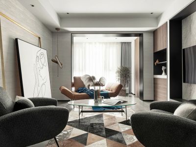 海居国际度假屋现代简约风格119平装修案例