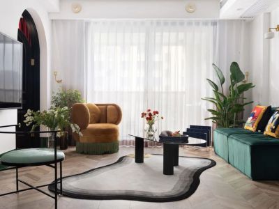 海垦桃花源复古风格129平装修案例