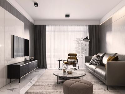 天誉·合府93平米现代风格二居室装修设计图案例