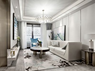 紫晶悦和中心现代风格三居室装修案例