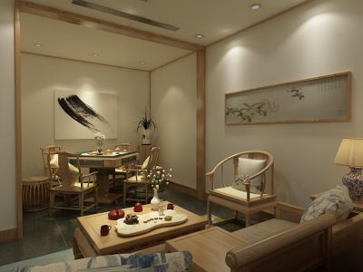 700平茶馆中式风格装修案例