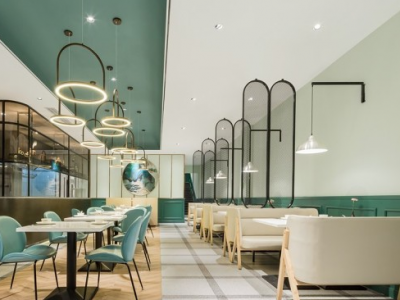 餐饮空间405平米混搭风格装修设计图案例