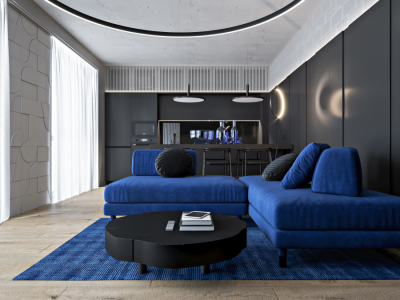 三汇四季公园现代简约风格102平装修案例