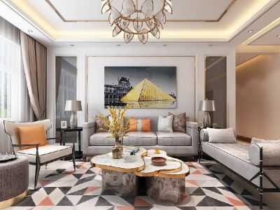 华润苑109平米轻奢风格装修案例