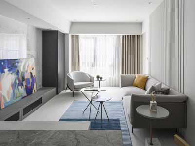 碧桂园铂玥府65平米简约风格二居室装修设计图案例