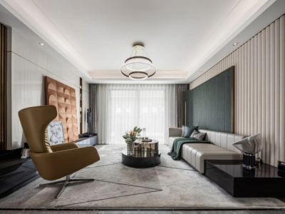 碧水龙庭轻奢风格三居室装修设计图案例