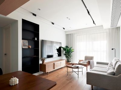 铁建雅苑98㎡三居室简约风格装修案例