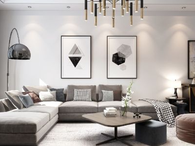 学都瑞景107平米现代风格装修案例