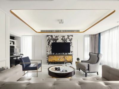 锦麟玖玺现代轻奢风格200平装修案例