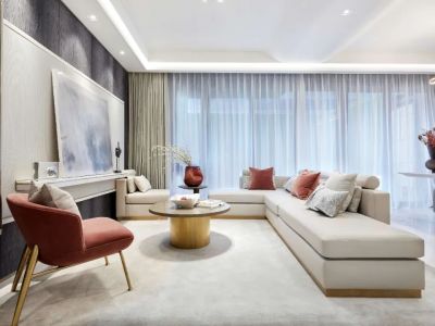 恒大御景半岛现代风格三居室133平米装修案例