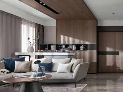 丽雅龍璟台现代风格三居室137平米装修案例