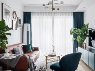 恒宇国际公馆轻奢风格二居室92平米装修效果图案例