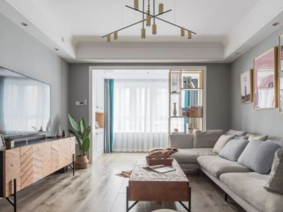 正祥·日照香园99平米三居室北欧风格装修效果图案例