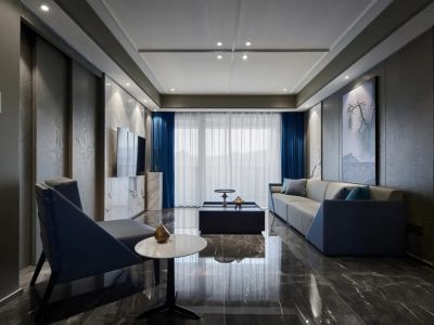 盛天东郡现代简约风格150平装修案例