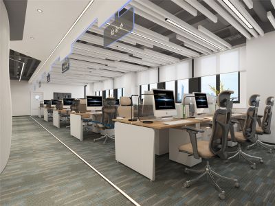 郑州超创教育办公场所现代风格1000平米装修案例