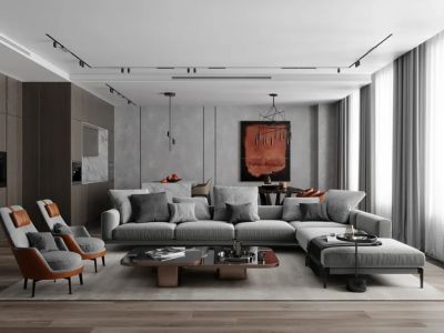 江川悦城现代轻奢风格180平装修案例