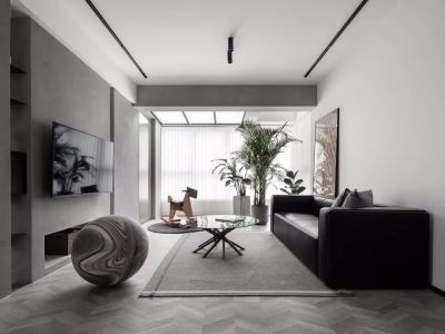 嘉印象现代工业风格121平装修案例