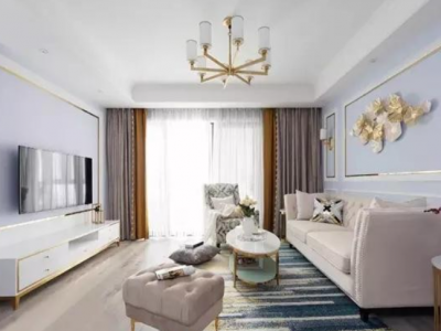 滨江·One57美式风格三居室135平米设计图案例