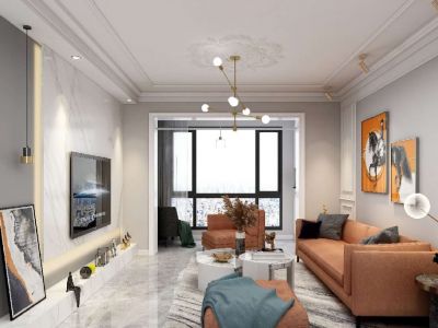 玉融正荣府北欧风格三居室115平米装修效果图案例