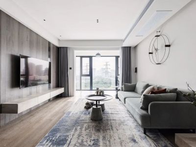 中铁·卓越城现代风格三居室122平米装修案例