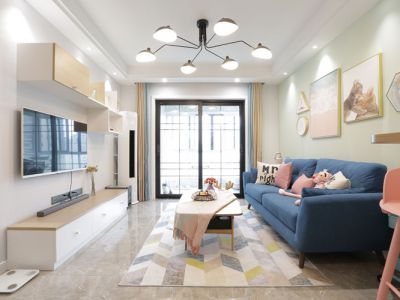 阳光领域120平三居室北欧风格装修案例