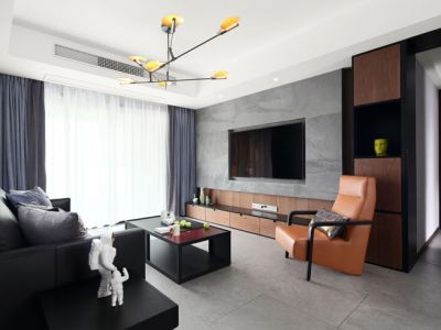 富力天禧公馆133平四居室现代风格装修案例