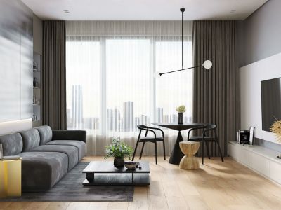 润华尚城街区现代简约风格120平装修案例