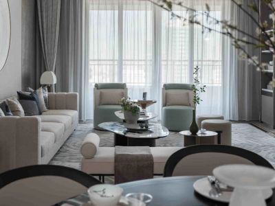 绿地城际空间站新中式风格132平米装修案例