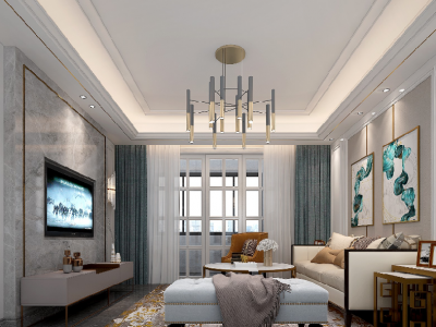 福兴家园121平米轻奢风格装修案例