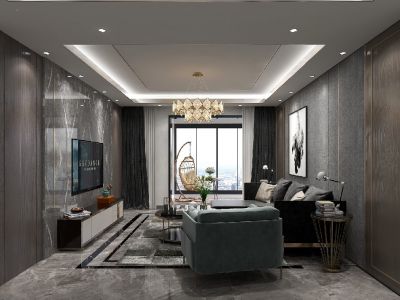 江南怡园109平米现代风格装修案例