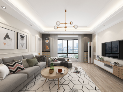 名臣杏园93平米简约风格装修案例