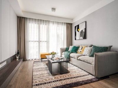 紫金花园现代风格116平米三居室装修案例