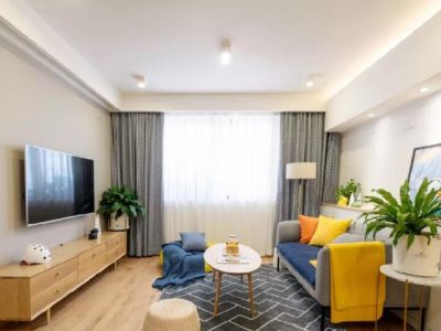 国瑞中心北欧风格三居室95平米装修案例