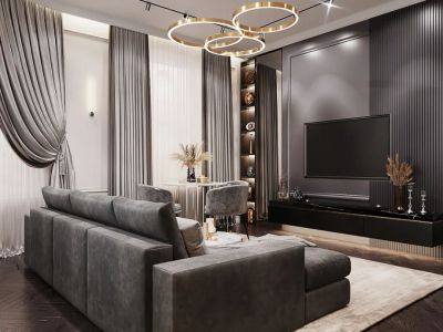 映月华府95平米两居室奢华风格装修案例