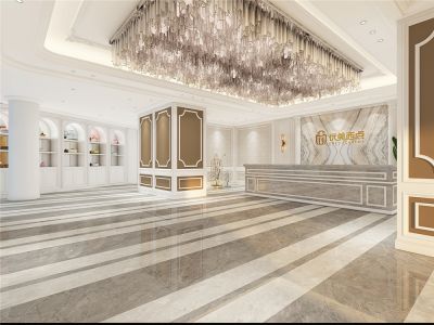 郑州优美西点欧式风格500平米装修案例