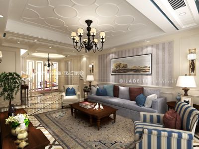 银城天元世家200平五室两厅简美风格装修案例