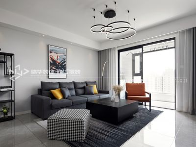 孔雀雅园125平现代简约三室两厅装修案例