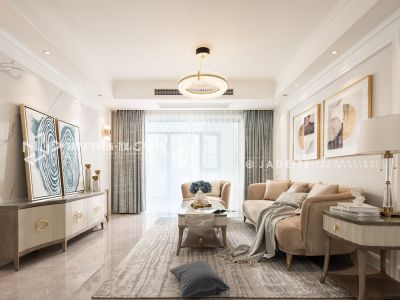 玫瑰庄园140平现代美式三室两厅装修案例